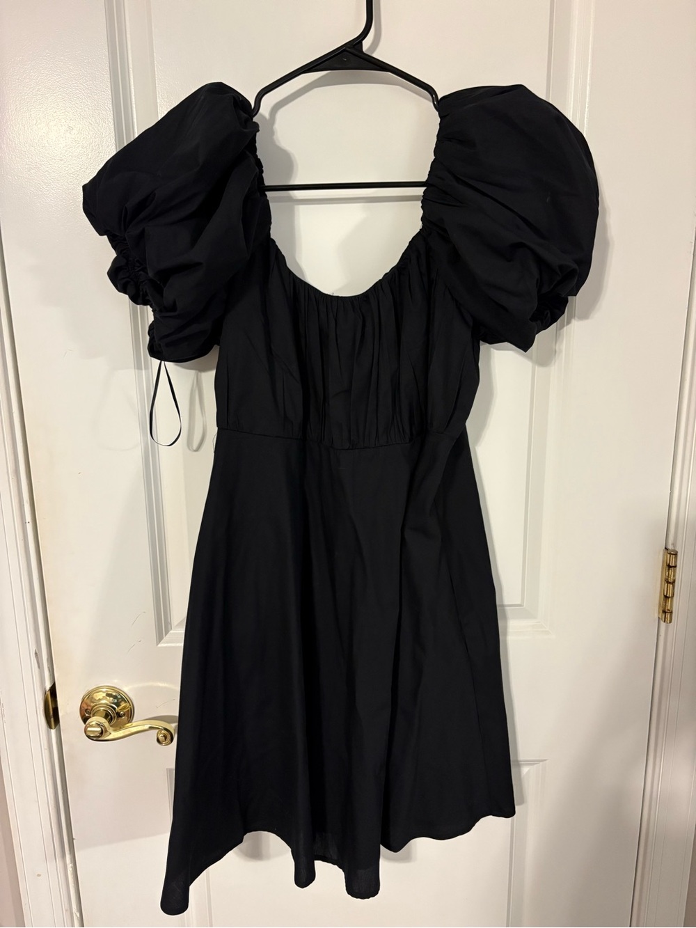 Abercrombie & Fitch Black Puff-Sleeve Mini Dress